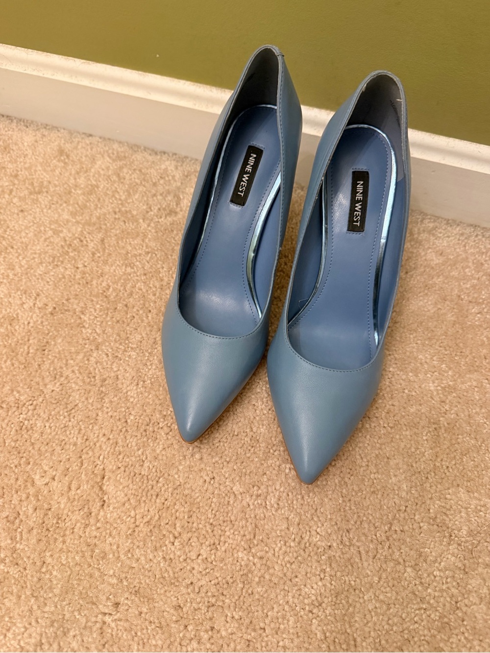 Nine West Dusty Blue Pointed-Toe Heels